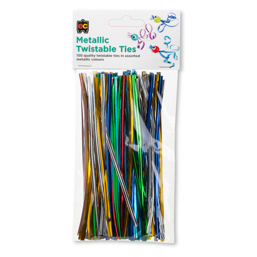 Educational Colours Metallic Twistable Ties 15cm Pack of 150