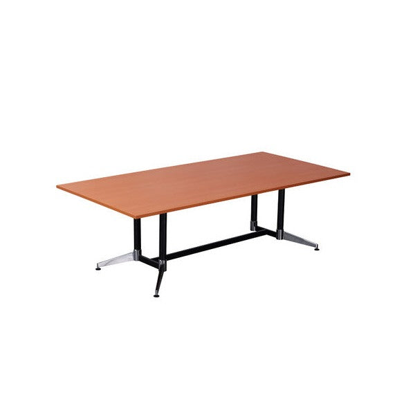 Rapidline Typhoon Meeting and Boardroom Table 2400 x 1200mm Cherry / Black Aluminium