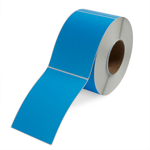 Bala Thermal Transfer Labels Fluoro Blue 100 x 150mm Non Perforated Roll of 1000