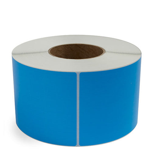 Bala Thermal Transfer Labels Fluoro Blue 100 x 150mm Non Perforated Roll of 1000