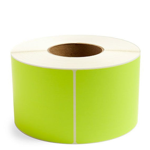 Bala Thermal Transfer Labels Permanent Adhesive Non-Perforated 190 x 100mm Fluoro Green Roll of 500