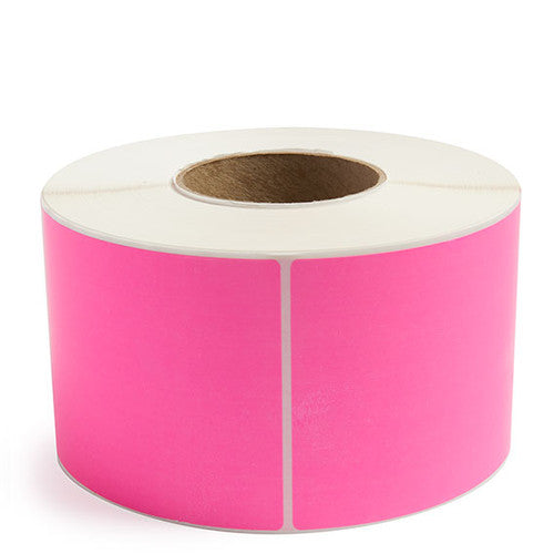 Bala Thermal Transfer Labels Fluoro Pink 100 x 150mm Non Perforated Roll of 1000