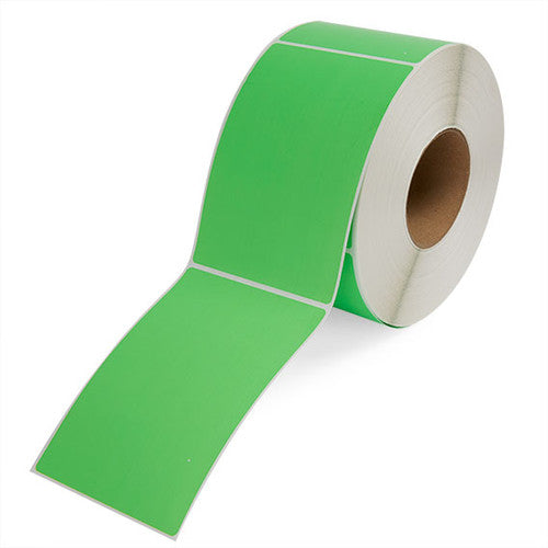 Bala Thermal Transfer Labels Permanent Adhesive Non-Perforated 28 x 30mm Green Roll of 1000