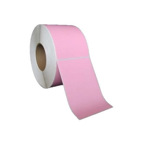 Bala Thermal Transfer Labels Pink 102 x 74mm Non Perforated Roll of 2500