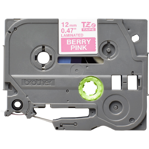 Brother Label Tape Cassette 12mm White on Berry Pink TZEMQP35