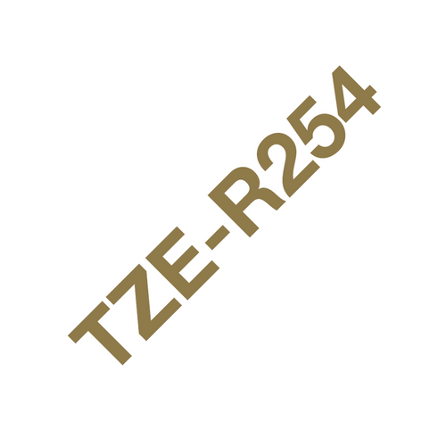 Brother TZER254 Ribbon Label Tape Cassette Gold on White 24mm x 4m
