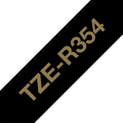 Brother TZER354 Ribbon Label Tape Cassette Gold on Black 24mm x 4m