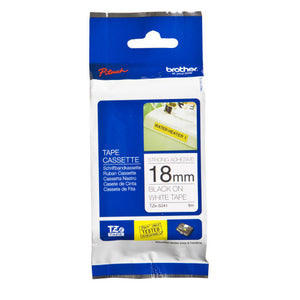 Brother TZe Strong Adhesive Tape 18mm Black on White TZES241