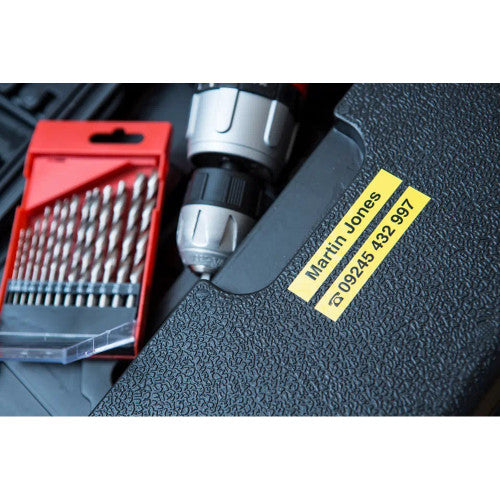 Brother TZES621 Strong Adhesive TZe Tape 9mm Black on Yellow