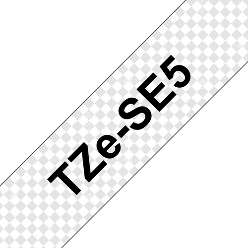 Brother TZESE5 TZe Security Tape 24mm Black on White