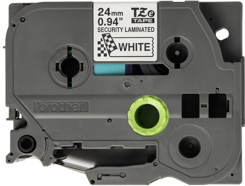 Brother TZESE5 TZe Security Tape 24mm Black on White
