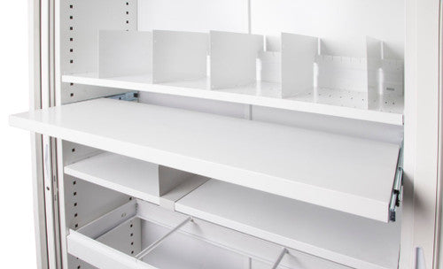 Rapidline Pull Out File Shelf Only White for Go Tambour Door Cupboard 1200mm W