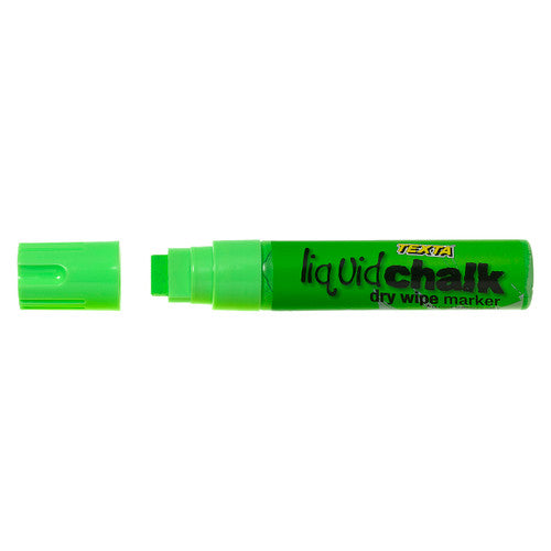 Texta Jumbo Liquid Chalk Marker with chisel tip in green on a white background