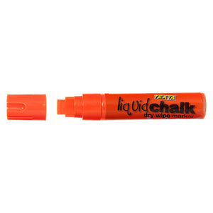 Texta Jumbo Liquid Chalk Marker Dry Wipe Chisel Orange Pack of 1 - image 1
