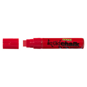 Texta Jumbo Liquid Chalk Marker with chisel tip in red, single marker on white background