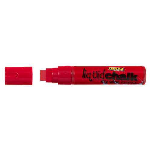 Texta Jumbo Liquid Chalk Marker with chisel tip in red, single marker on white background