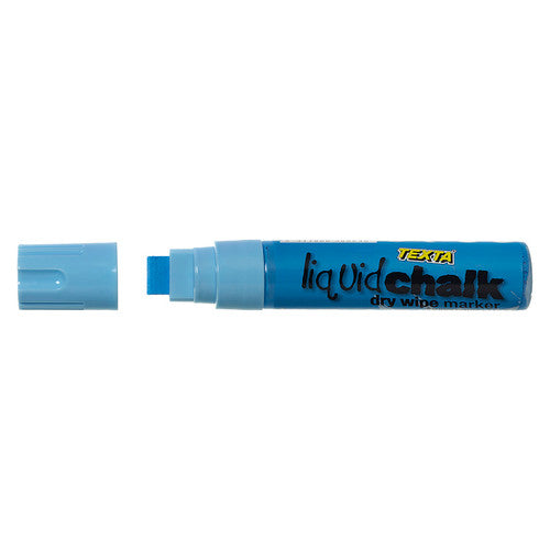 Texta Jumbo Liquid Chalk Marker with chisel tip in blue on a white background