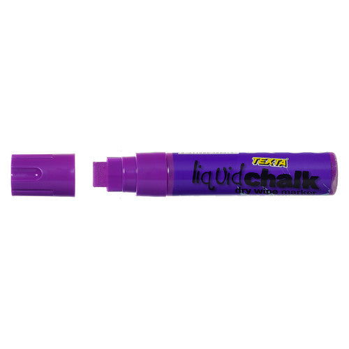 Texta Jumbo Liquid Chalk Marker with chisel tip in purple on white background