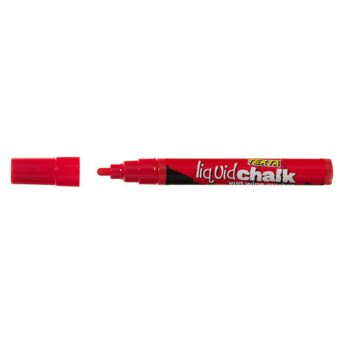 Texta Liquid Chalk Marker Wet Wipe Bullet Red Pack of 1 - image 1