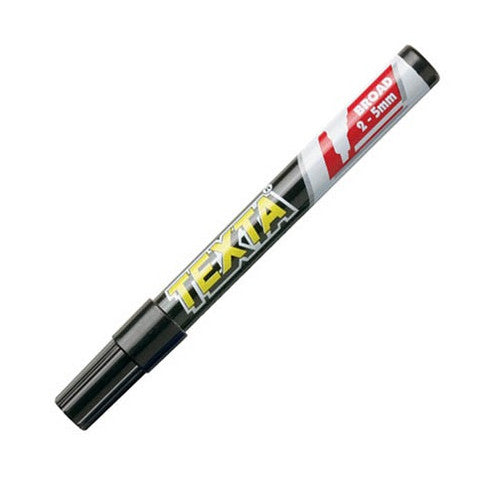 Box of 12 Texta black permanent markers standing upright