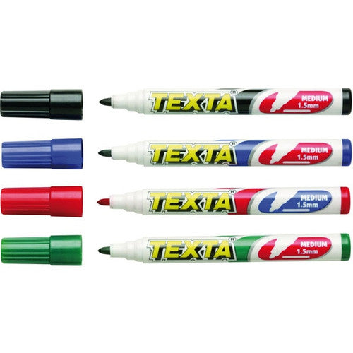 Texta Whiteboard Markers 1.5mm Black Box of 12 - image 2