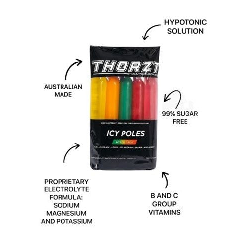Thorzt Icy Pole snapped open ready to eat, showing freeze-and-snap format