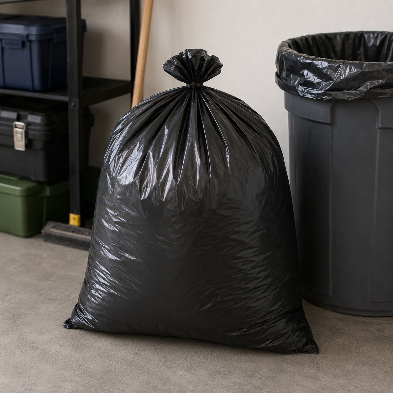 The Note Group Clean Wiz Oxo-Biodegradable Heavy Duty Bin Liner 77L Black Star Seal Pack of 50 Box of 5-3