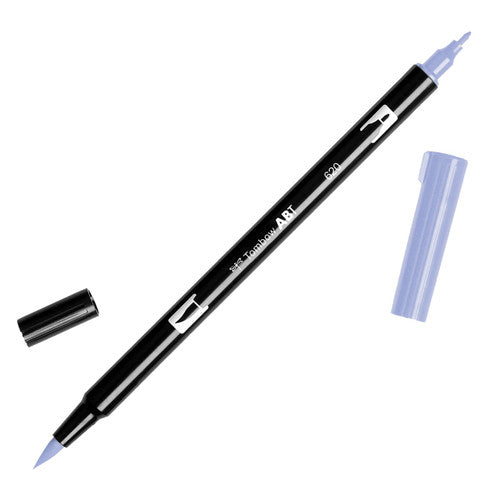 Tombow Dual Brush Pen in Lilac 620 showing flexible brush tip and fine tip marker