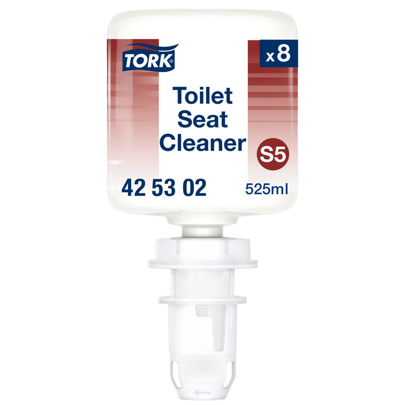 Tork toilet seat cleaner S5 refill bottle with red label and 525ml marking