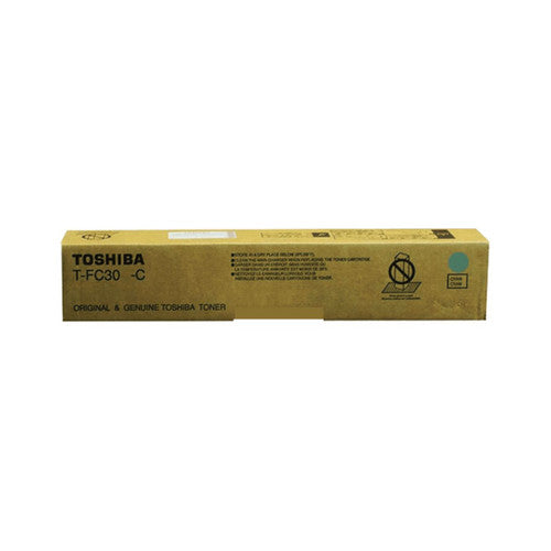 Toshiba TFC30C genuine cyan toner cartridge for e-STUDIO 2050C, 2051C and 2550C printers