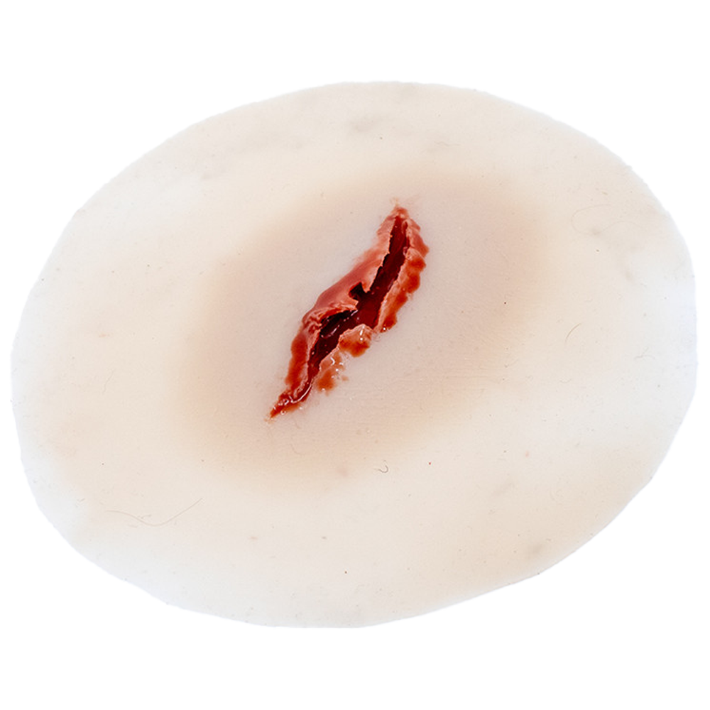 TraumaSim Self-Adhesive Laceration Jagged 1 realistic jagged laceration moulage for wound care training