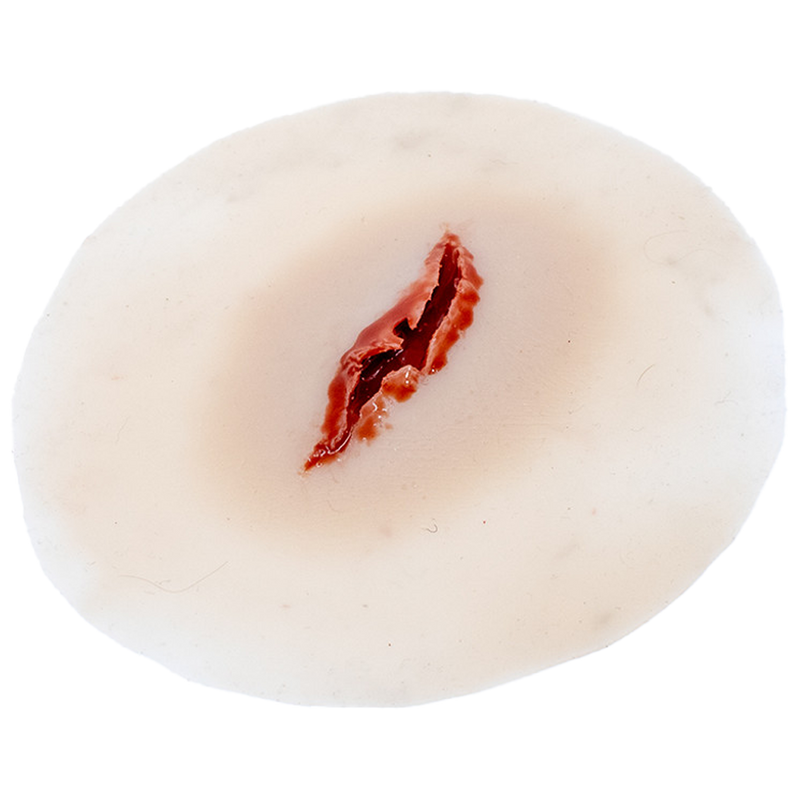 TraumaSim Self-Adhesive Laceration Jagged 1 realistic jagged laceration moulage for wound care training
