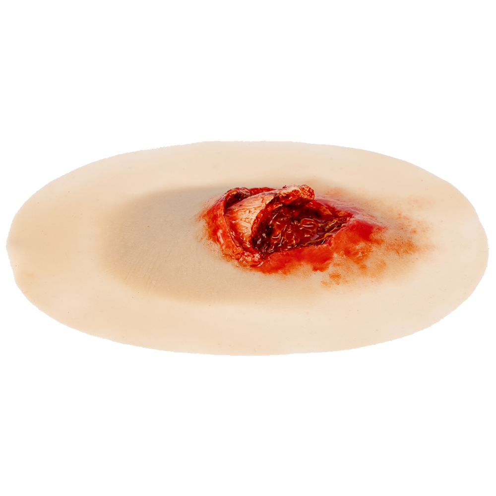 TraumaSim Self-Adhesive Open Fracture moulage realistic bone-detail open fracture