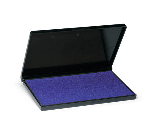 Trodat 9053 blue stamp pad 160 x 90mm open view showing ink surface on white background