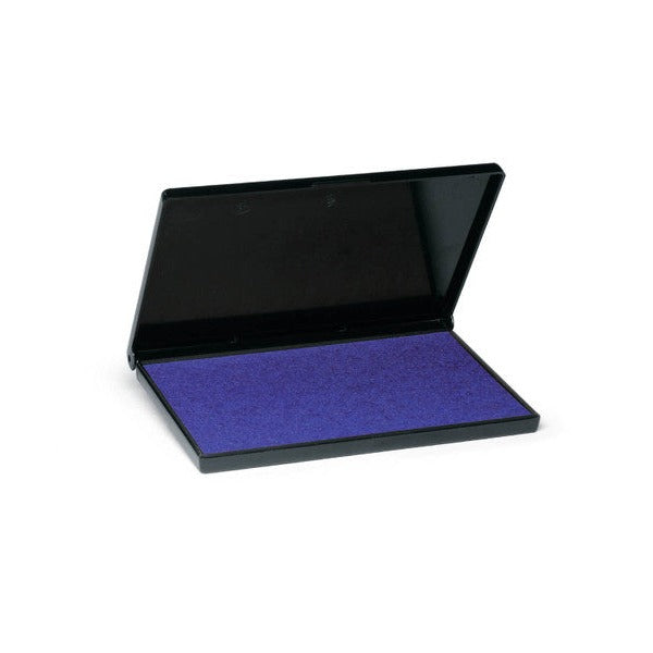 Trodat 9053 blue stamp pad 160 x 90mm open view showing ink surface on white background