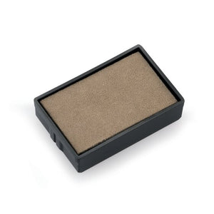 Trodat 6/4850 dry replacement pad with bare beige un-inked felt set in a black rectangular plastic tray