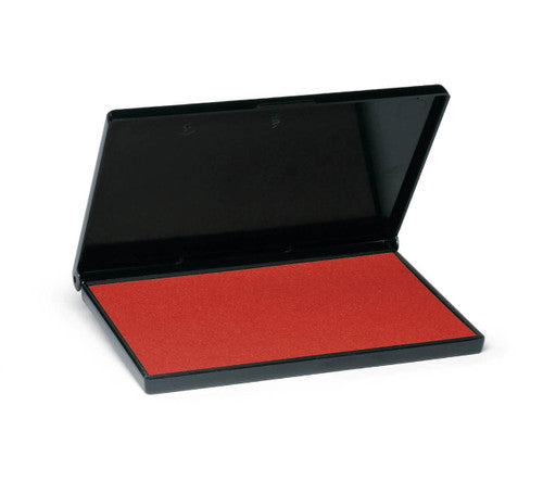 Trodat 9053 stamp pad 160x90mm in red, top view showing full ink pad surface on white background