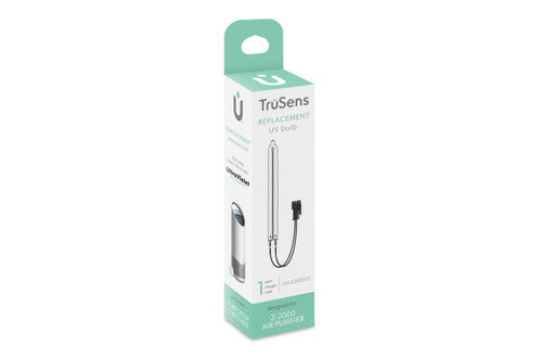Close-up of the TruSens Z2000 UV replacement bulb packaging and bulb component