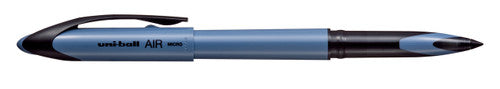 Uni-Ball Air Colour Steel Blue Pastel Micro Liquid Ink Rollerball Pen Black Box Of 12