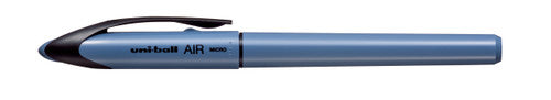 Uni-Ball Air Colour Steel Blue Pastel Micro Liquid Ink Rollerball Pen Black Box Of 12