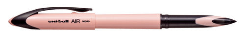 Uni-Ball Air Colour Sandstone Pastel Micro Liquid Ink Rollerball Pen Black Box Of 12