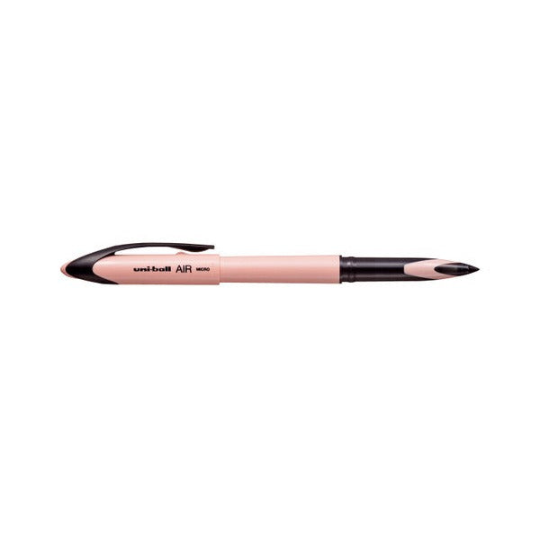 Uni-Ball Air Colour Sandstone Pastel Micro Liquid Ink Rollerball Pen Black Box Of 12