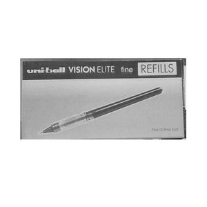 Uni Vision Elite Refill 0.8mm Rollerball Black Box of 12