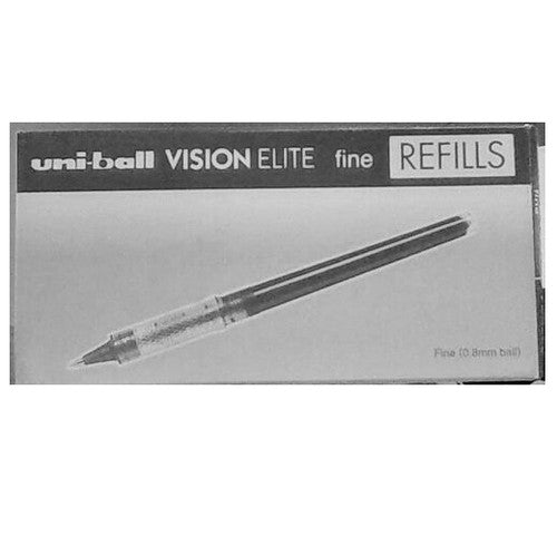 Uni Vision Elite Refill 0.8mm Rollerball Black Box of 12