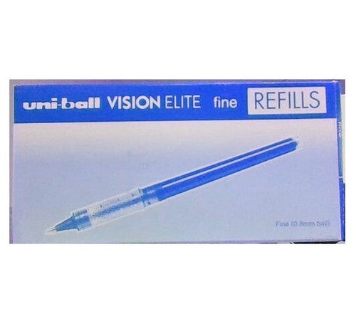 Uni Vision Elite Refill 0.8mm Rollerball Blue Box of 12
