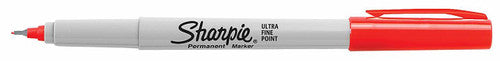 Sharpie Permanent Marker Ultra Fine Point Red Box of 12