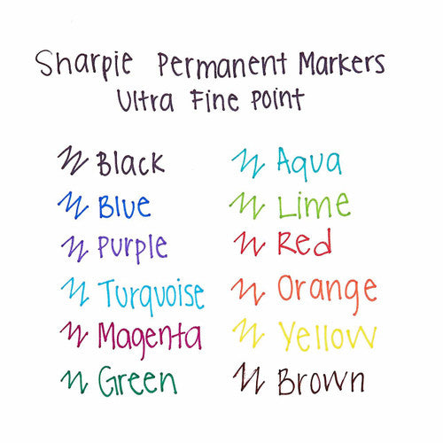 Sharpie Permanent Marker Ultra Fine Point Red Box of 12