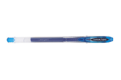 Uni-Ball Signo Gel Ink Pen 0.7mm Light Blue Box of 12