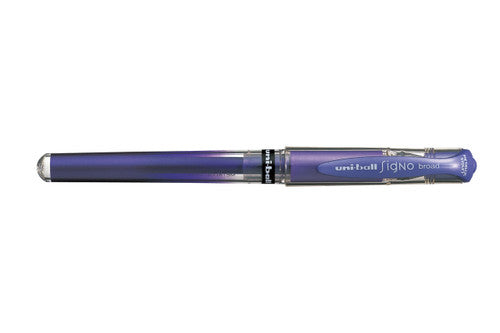 Uni-Ball Signo Broad UM-153M Gel Ink Rollerball Pen 1.0mm Metallic Violet Box of 12