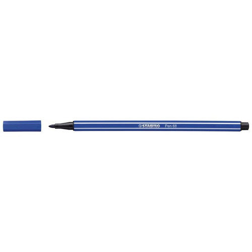 Stabilo Pen 68 Premium Colouring Fibre Tip Pen 1.0mm Ultramarine Box of 10